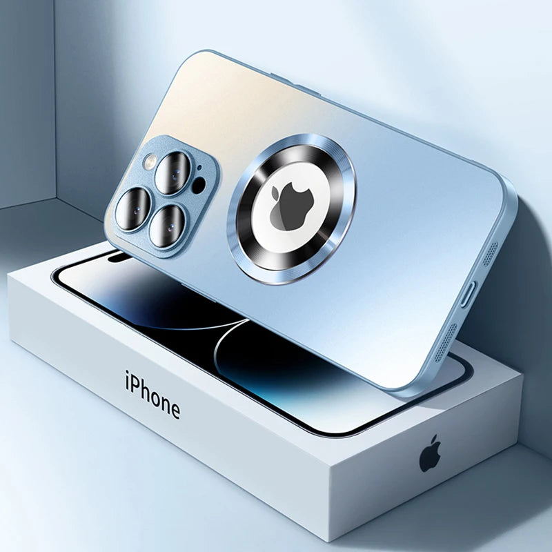 MagSafe Magnetic Wireless Charging Case with Matte Tempered Glass