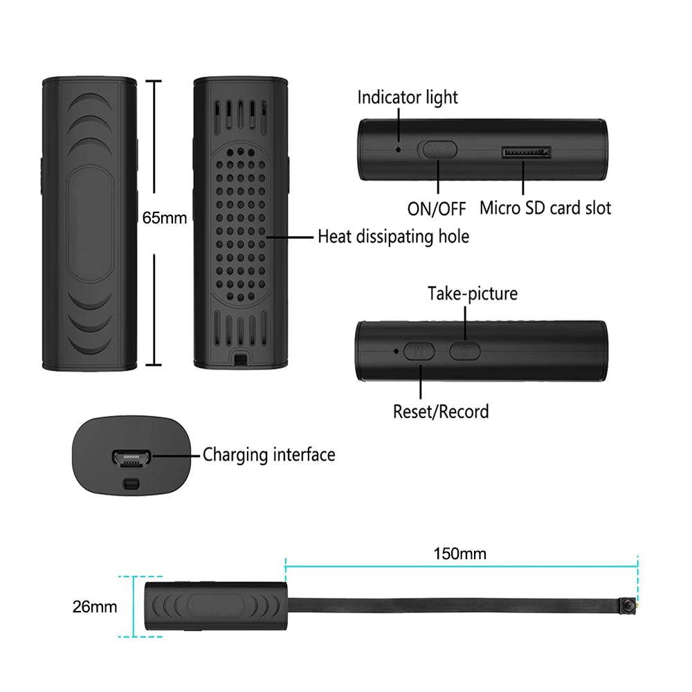 Compact Mini WiFi Camera - HD Wireless Home Security Surveillance