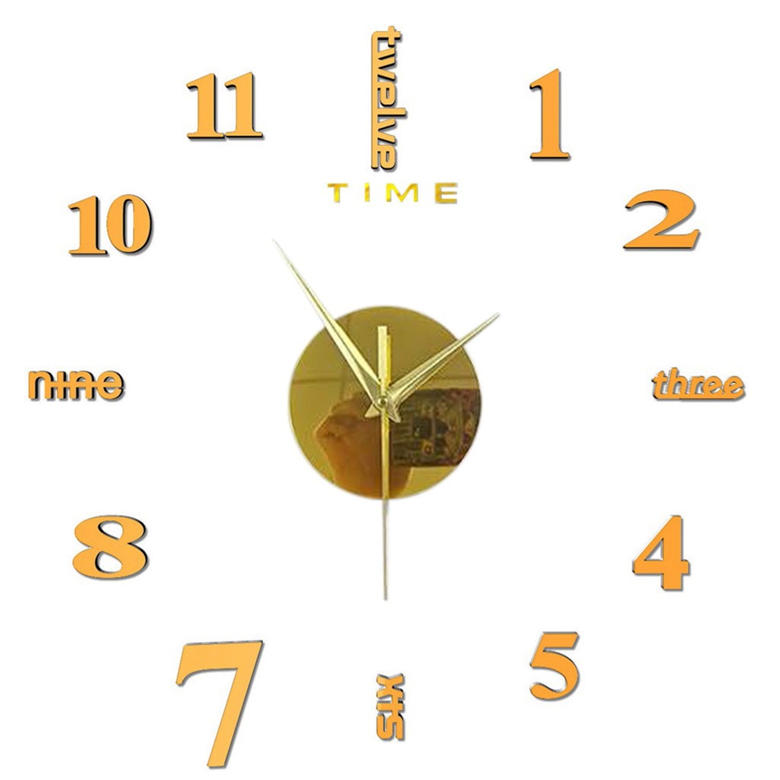 Elegant DIY Wall Clock - Mute Digital Sticker Design
