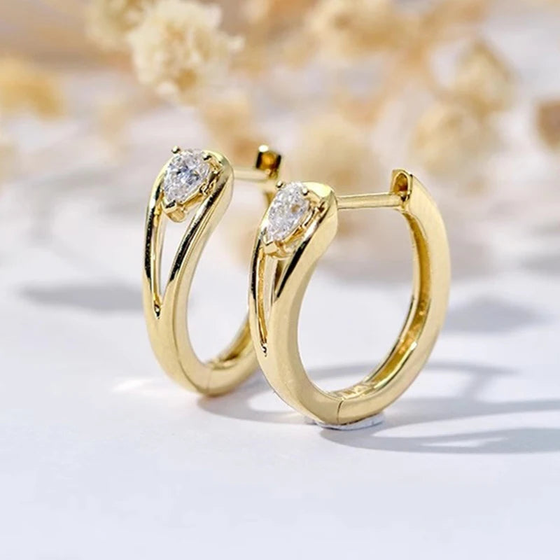 Elegant Gold Hoop Earrings - Hollow Out Irregular Design