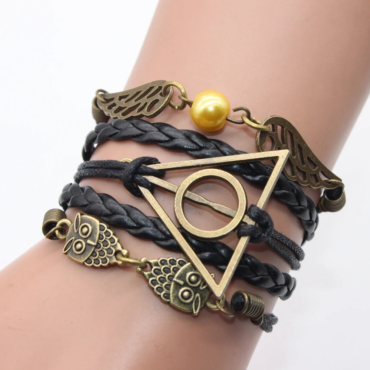 Retro Golden Snitch Deathly Hallows Bracelet - Magic Academy Jewelry