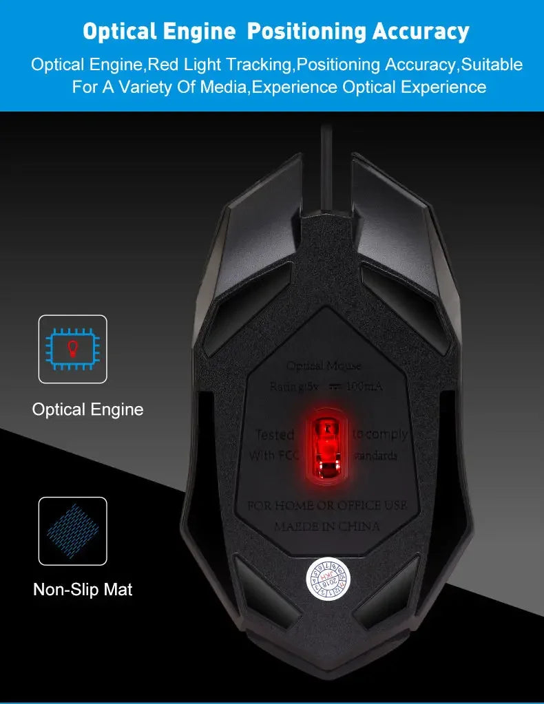 Premium Ergonomic Gaming Mouse – Wired RGB with 4 Buttons