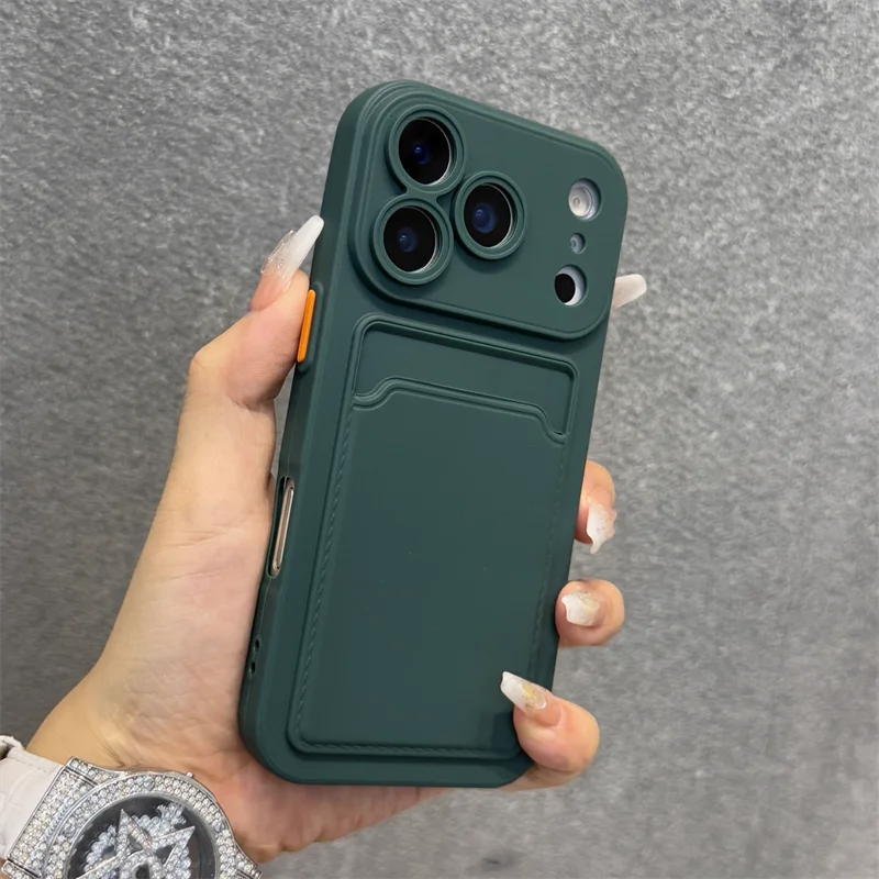 Luxury Soft Silicone Wallet Case with Card Holder