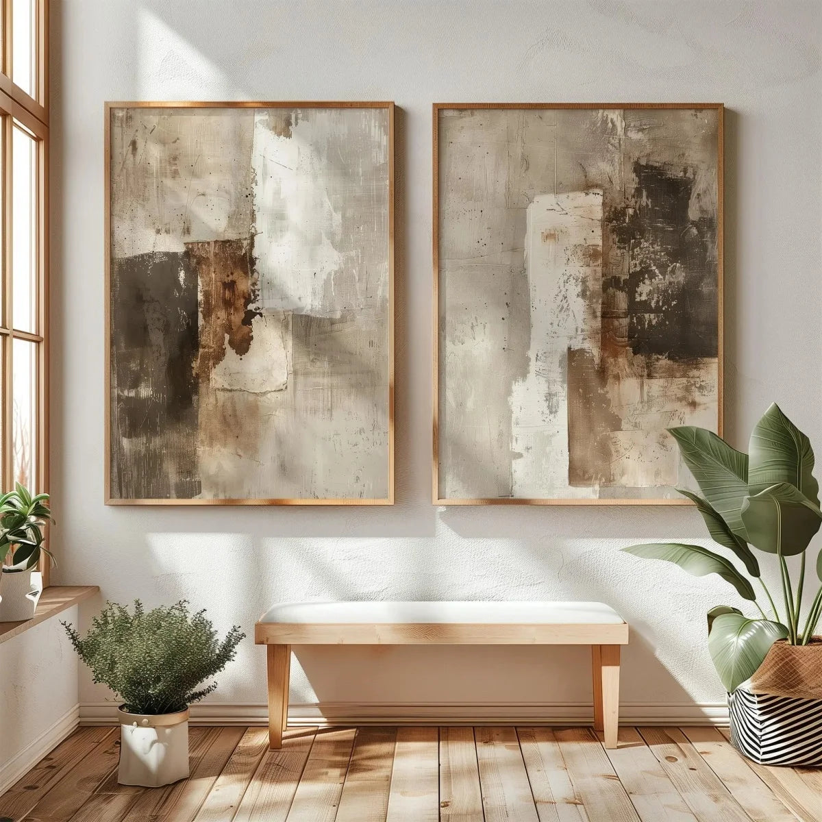 Elegant Wabi Sabi Art Print - Minimalist Japanese Mountain Canvas