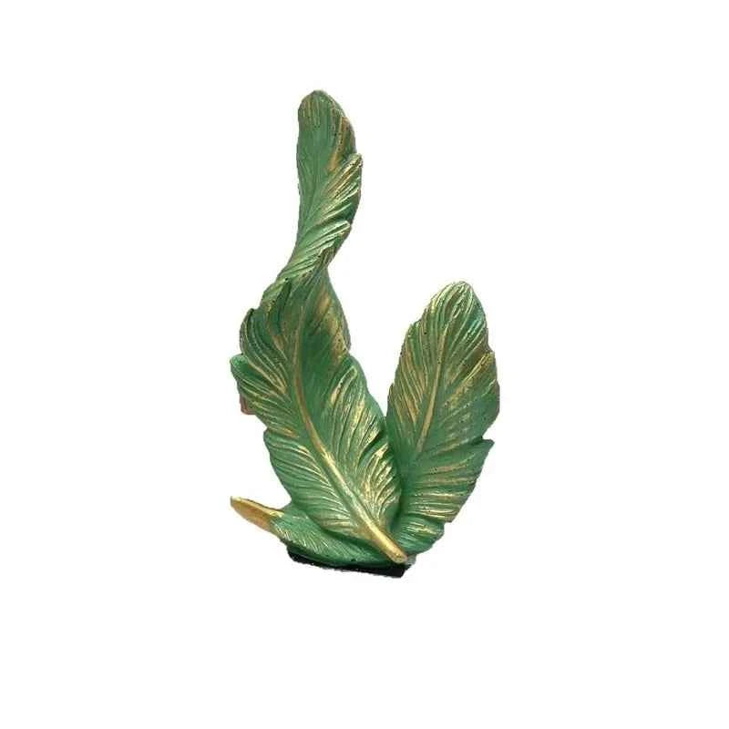Elegant Artistic Feather Sculpture - Modern Resin Centerpiece