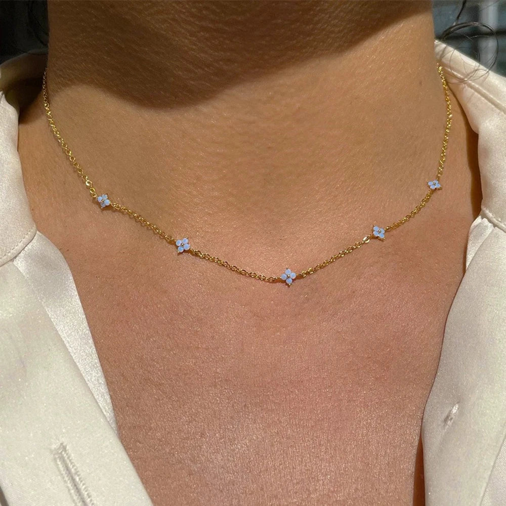 Luxury Four Leaf Clover Necklace - 18K Gold Plated Zircon