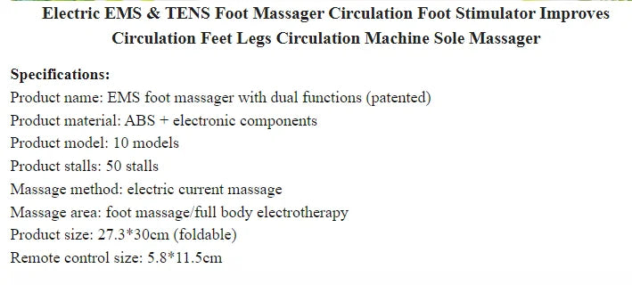 Premium EMS Foot Massager for Circulation & Relief