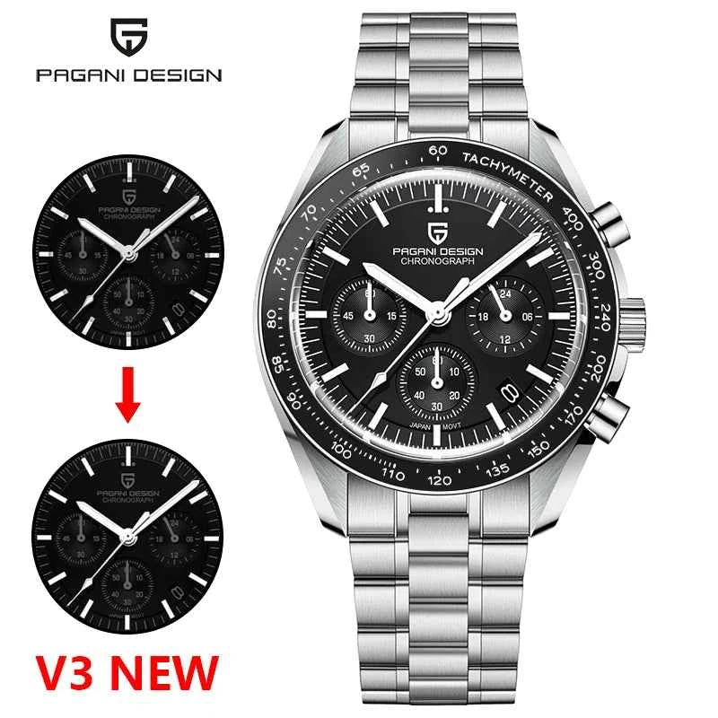 Luxury Men's Quartz Watch - Chronograph Sapphire Crystal
