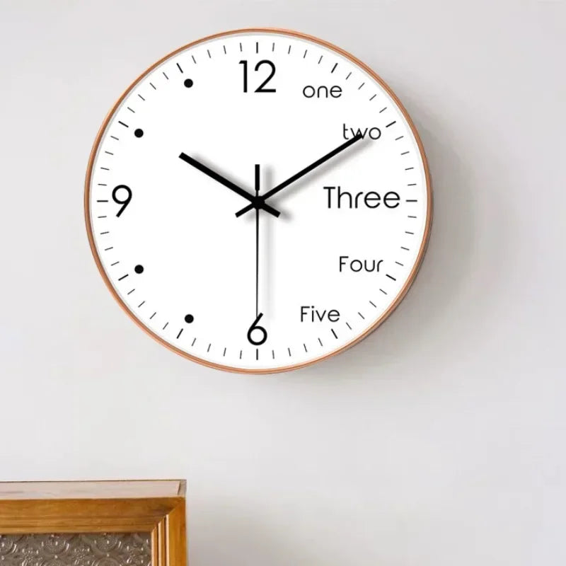 Elegant Modern Math Wall Clock - Non-Ticking Art Decor