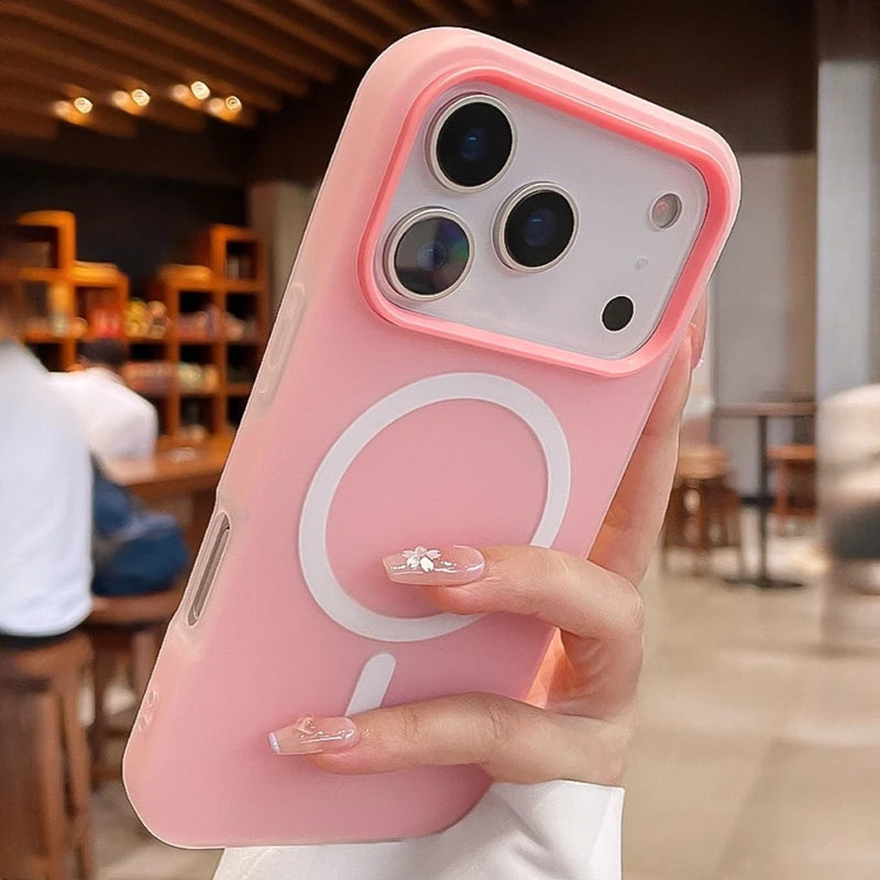 Magnetic Shockproof iPhone Case - Luxury liquid silicone bumper cover in PeakBlue for iPhone 17 Pro Max