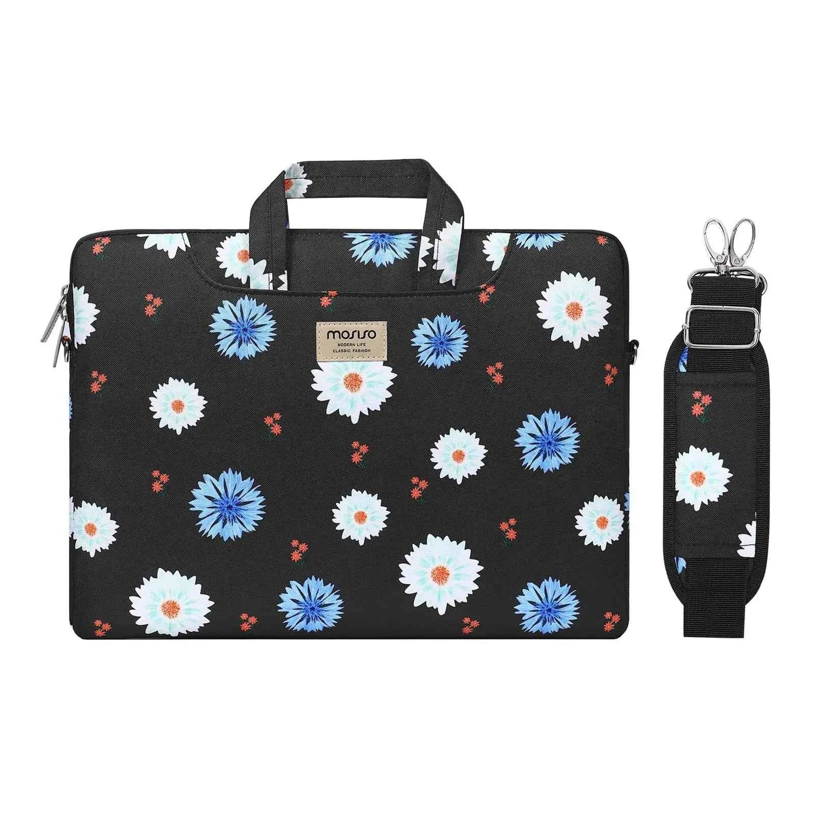Premium Laptop Shoulder Bag - Water-Resistant Canvas Briefcase