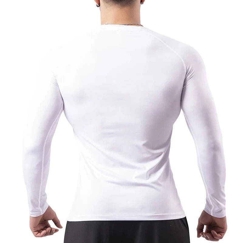 Spider Print Long Sleeve Compression Shirt - Athletic Baselayer
