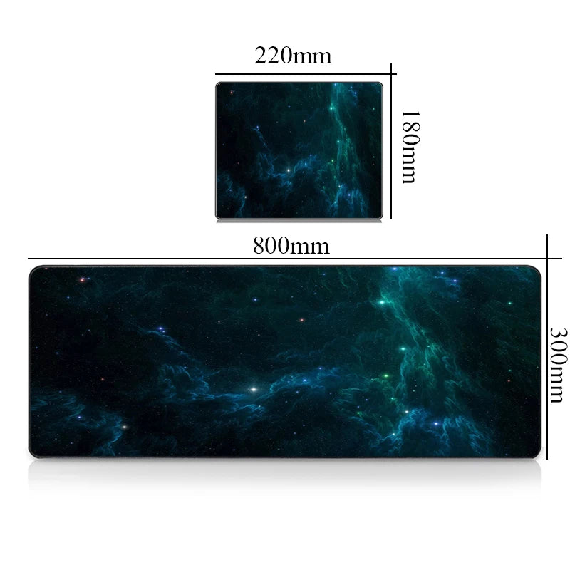 Premium Gaming Desk Mat - Large Mousepad with Galaxy Design