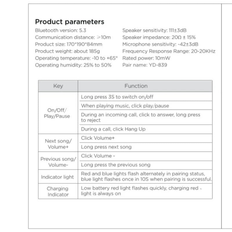 Premium Wireless Headphones Bluetooth 5.3 - Hi-Res Audio & 50H Battery