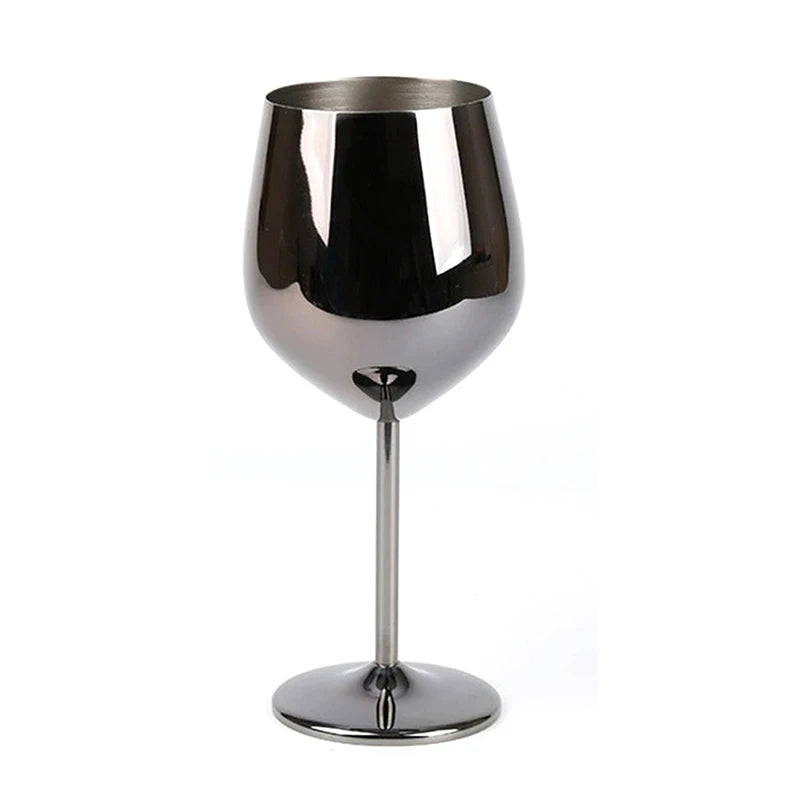 Premium Stainless Steel Champagne Glass - Unbreakable European Goblet