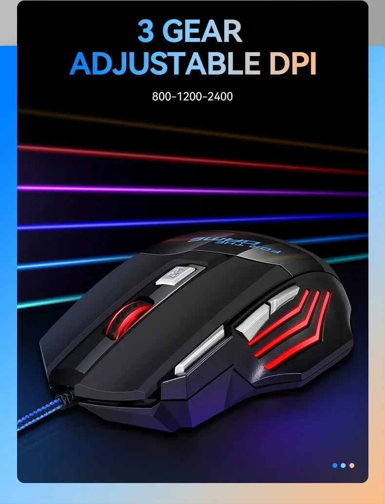 Premium Ergonomic Gaming Mouse - RGB Backlit 7D Esports Wired