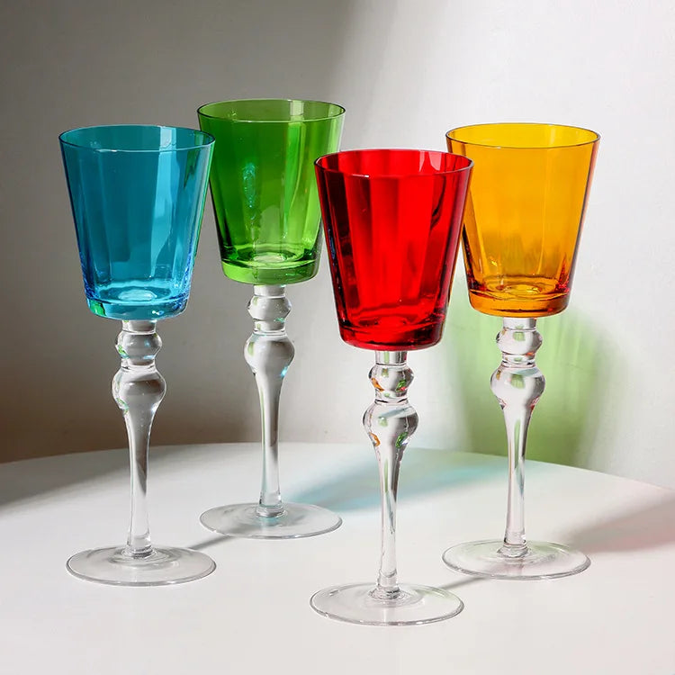 Elegant High-Footed Premium Wine Glass - Creative Bubble Design