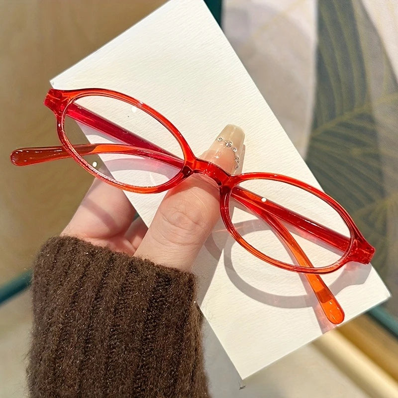Vintage Anti Blue Light Glasses - Retro Oval Frame for Women