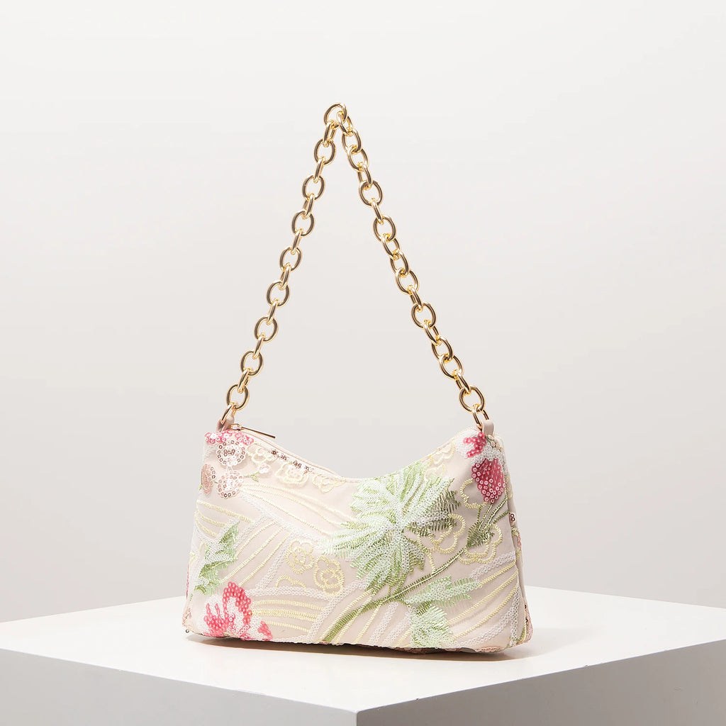 Elegant Embroidered Sequin Bag