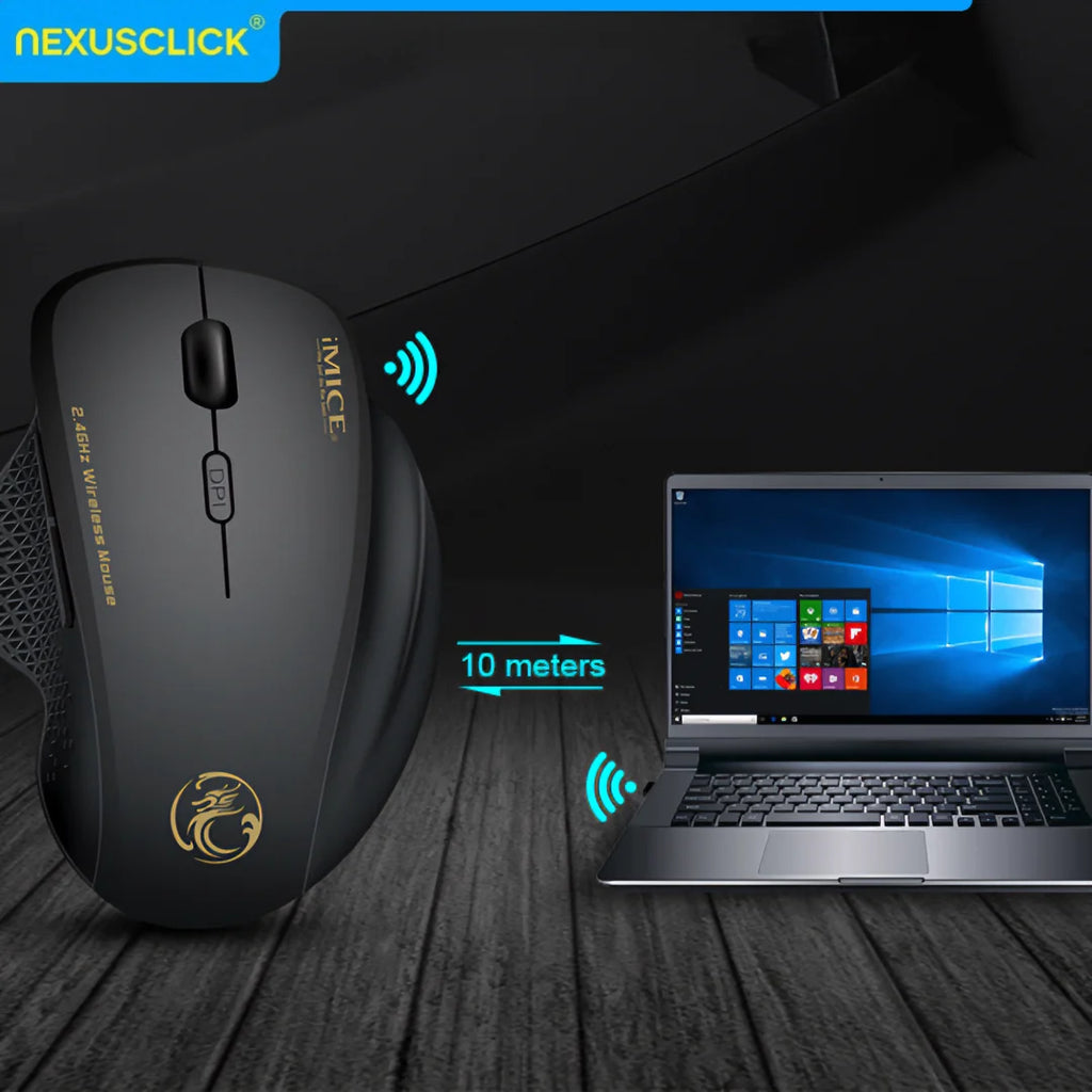 Premium Wireless Silent Mouse - 3 Adjustable DPI & 6 Buttons