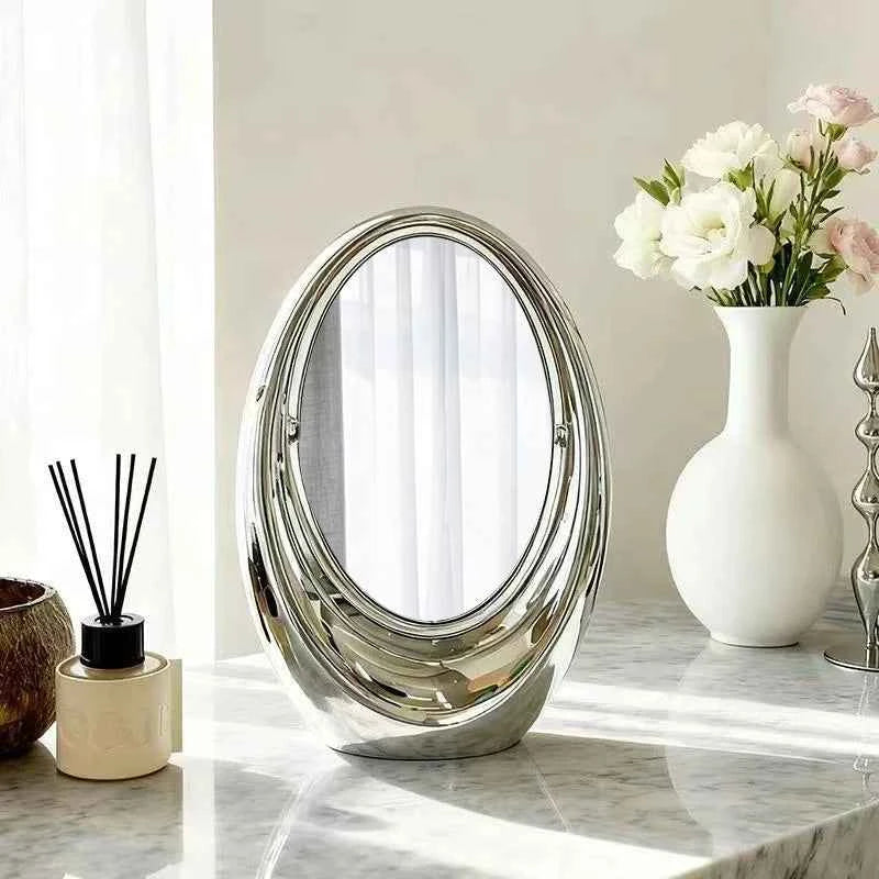 Luxury Double-Sided Rotating Desktop Makeup Mirror