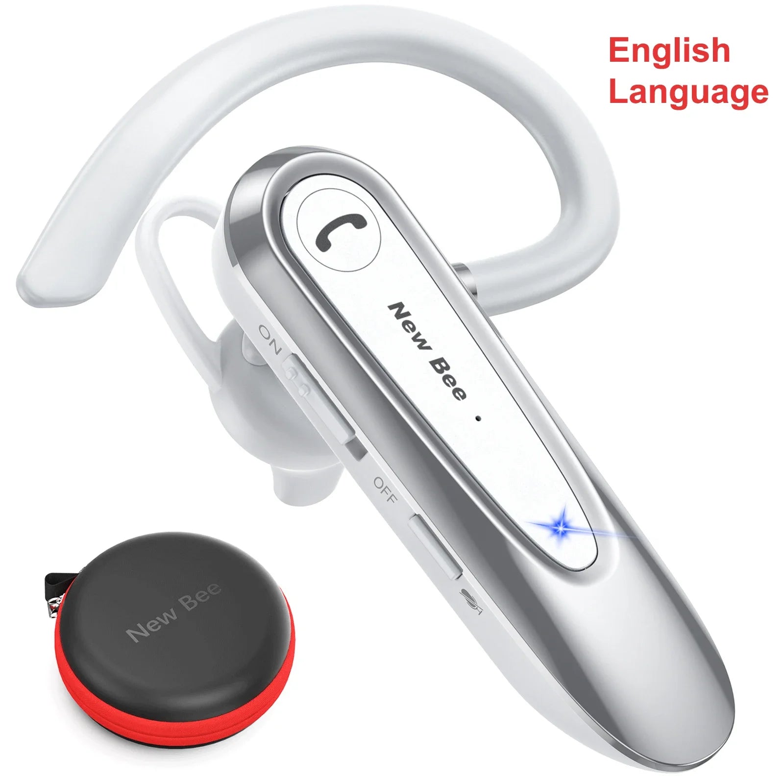 Premium Bluetooth 5.0 Headset with Dual Mic CVC8.0 Noise Reduction