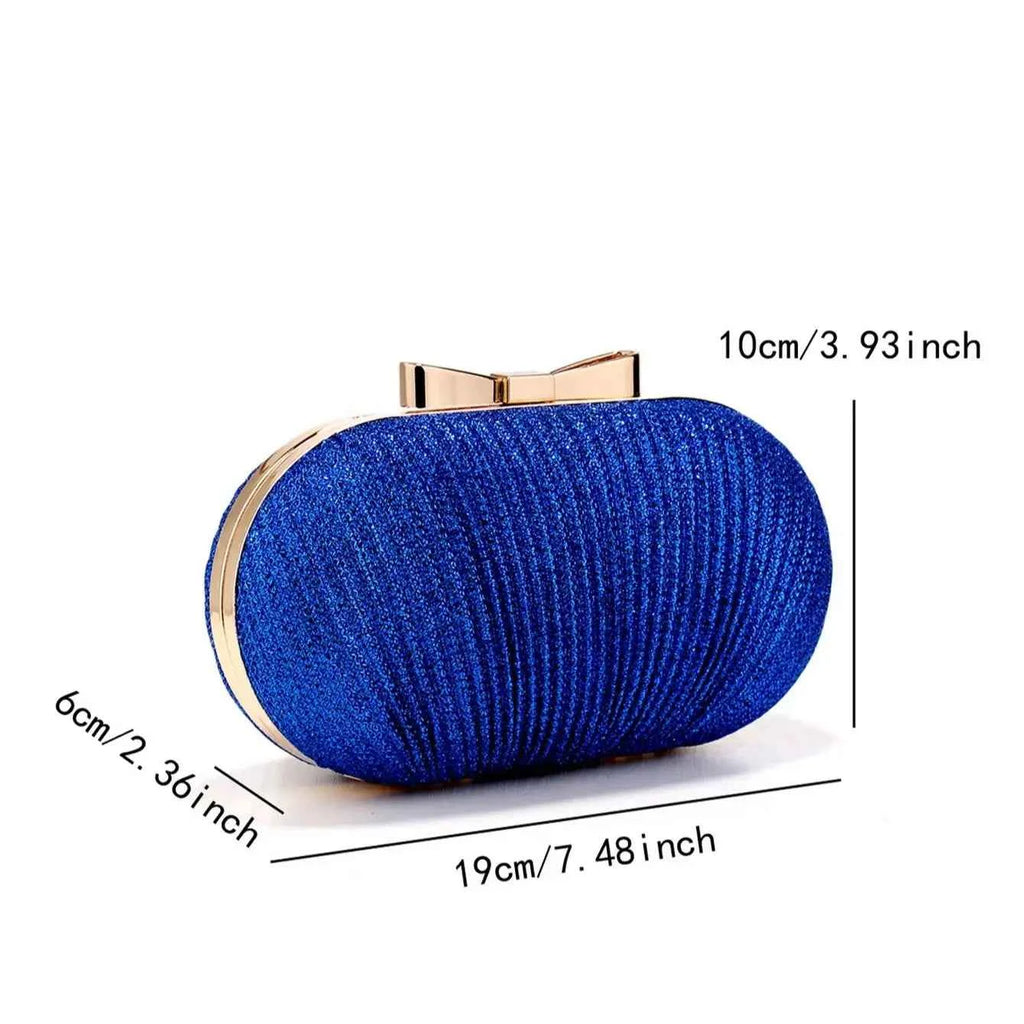 Elegant Women Clutch Bag - Ruched Sequined Evening Handbag