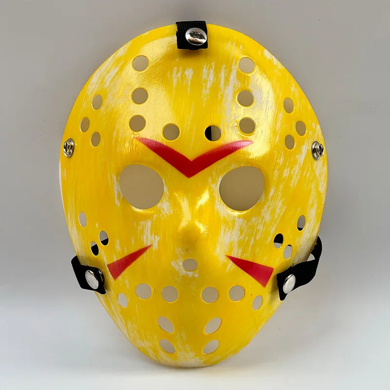 Vintage Distressed Halloween Horror Mask with Hollow Hole Design