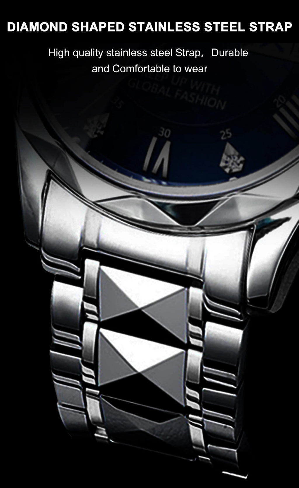 Luxury Men's Quartz Watch - Date & Week Display
