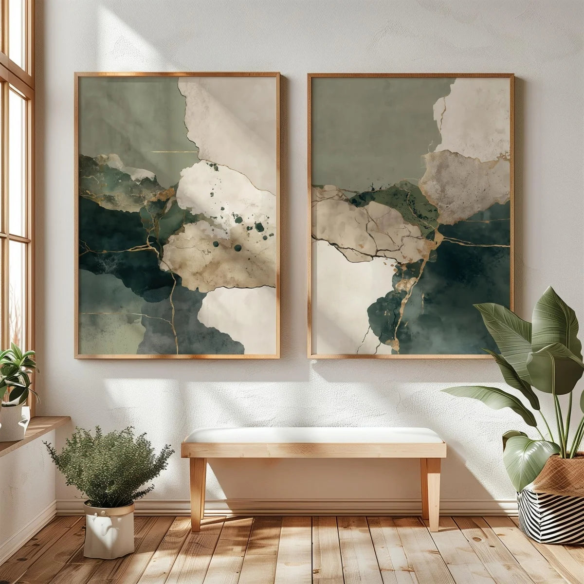 Elegant Wabi Sabi Art Print - Minimalist Japanese Mountain Canvas