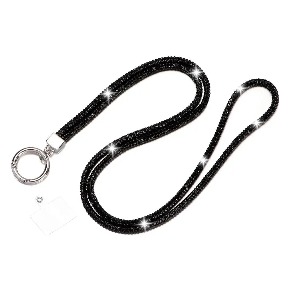 Luxury Rhinestone Phone Lanyard Strap - Sparkling Crystal Chain