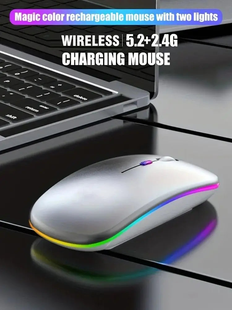 Premium Wireless Rechargeable Mouse - Silent 1600DPI Ergonomic
