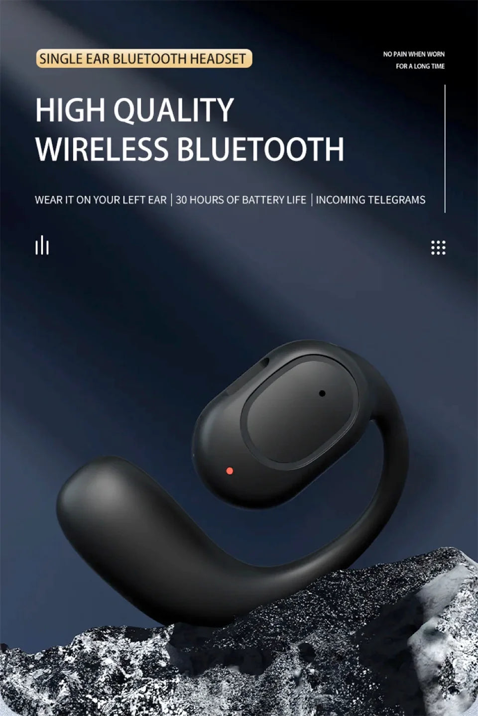 Premium Bone Conduction Headphones - Open-Ear Wireless for Driving
