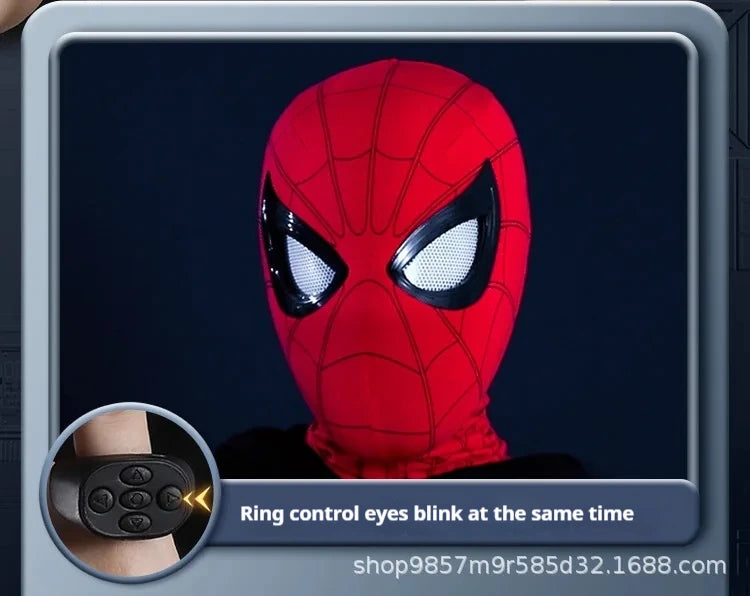 Interactive Spiderman Cosplay Mask - Remote Control Moving Eyes
