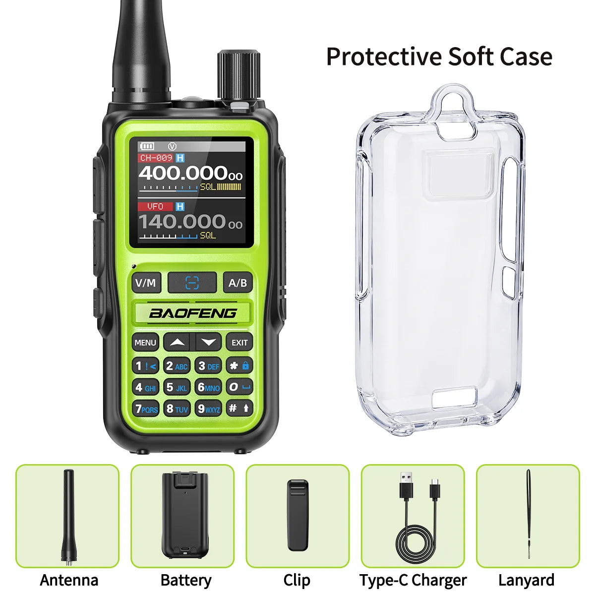 Professional Mini Walkie Talkie - Multi-Band & Bluetooth Two-Way Radio
