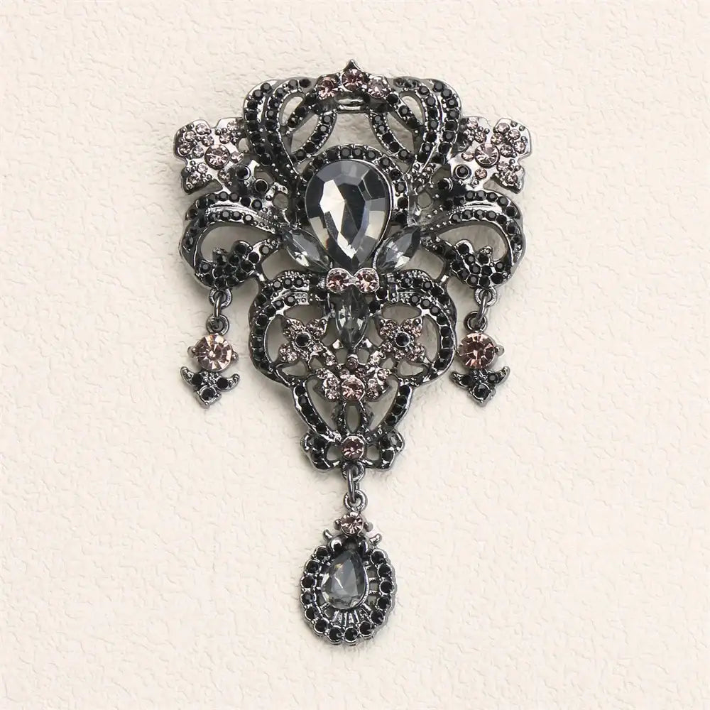 Premium Crystal Bow Brooch - Exquisite Sparkling Accessory