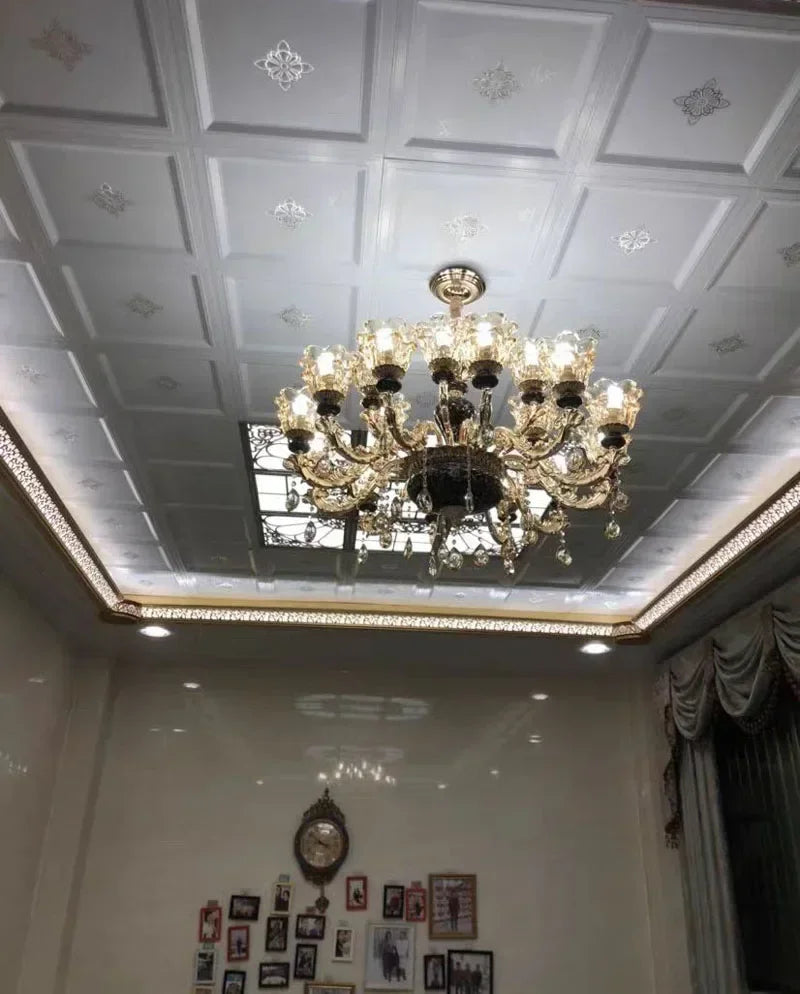 Elegant French Retro Chandelier - Grand Crystal Lighting