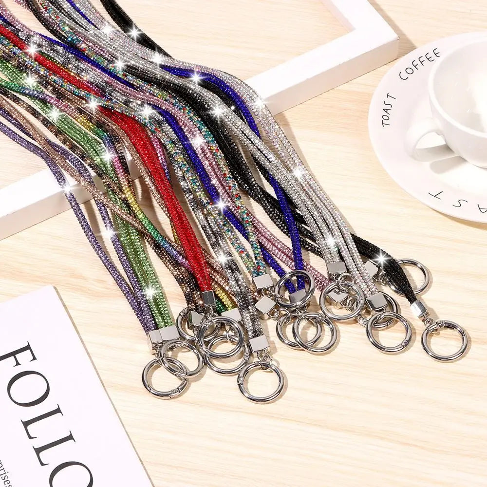 Luxury Rhinestone Phone Lanyard Strap - Sparkling Crystal Chain