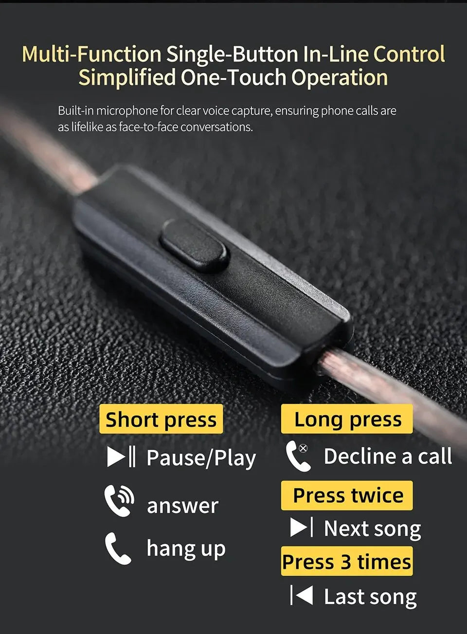 Premium HIFI Bass Earphones - In-Ear Monitors for Music & Gaming
