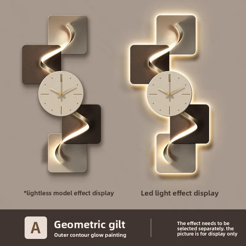 Elegant Modern LED Wall Clock - Frameless Carbon Crystal