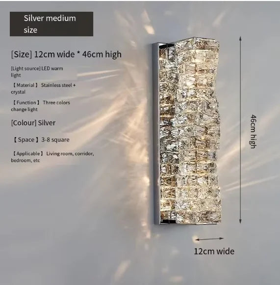 Premium Luxury Crystal Wall Lamp - Modern LED Sconce