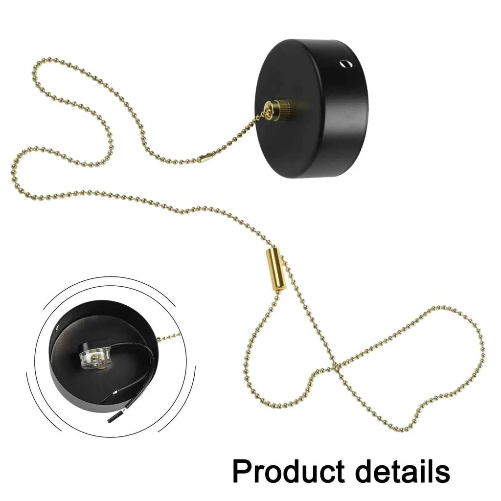 Luxury Pull Cord Light Switch - Modern Gold Bathroom Decor