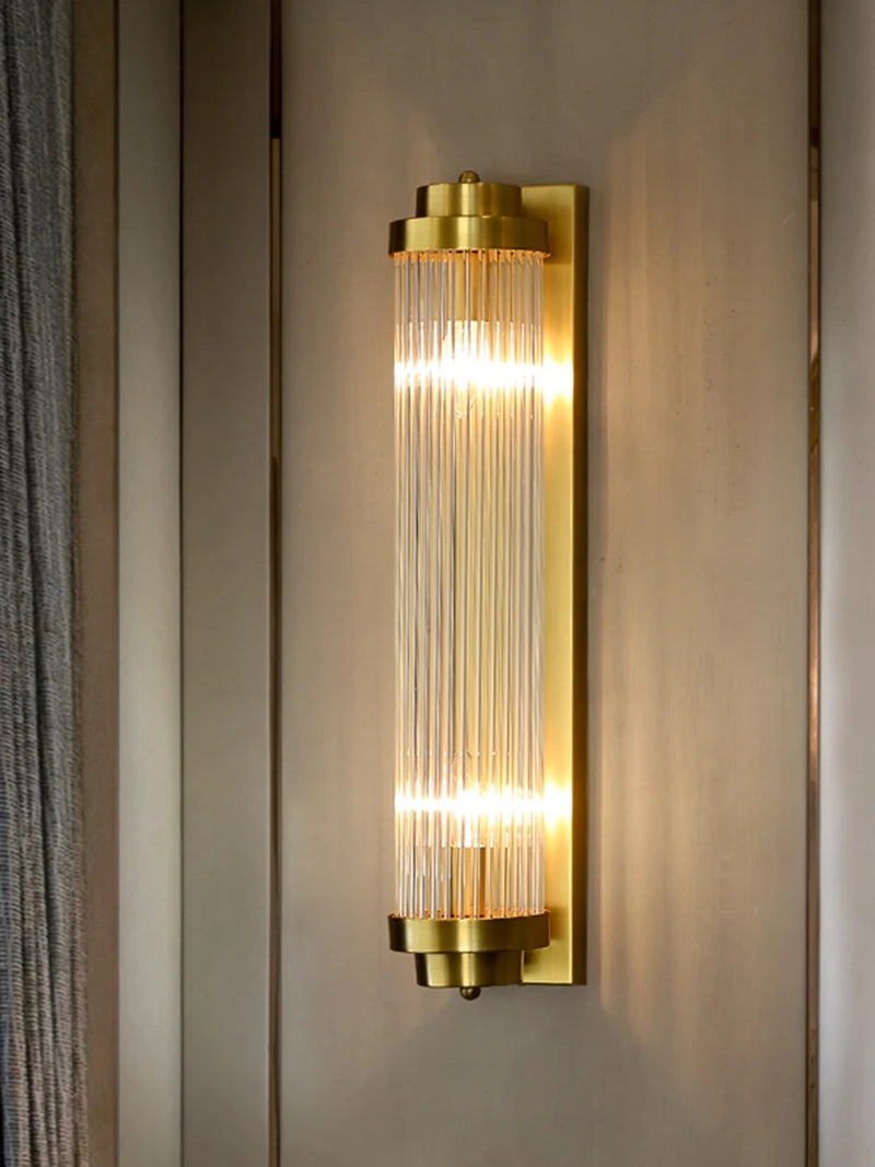 Elegant Modern Wall Sconce - Brushed Gold LED Lamp