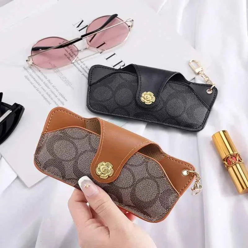 Portable Glasses Case with Keychain - Protective Travel Pouch