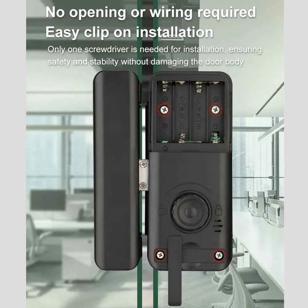Smart Glass Door Lock - Biometric Fingerprint & Tuya App
