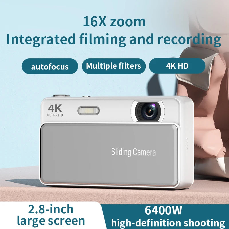 Compact 4K Digital Camera - 64MP HD Vlogging & Photography