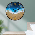 Premium Luxury Wood Grain Wall Clock - Transparent Acrylic Design