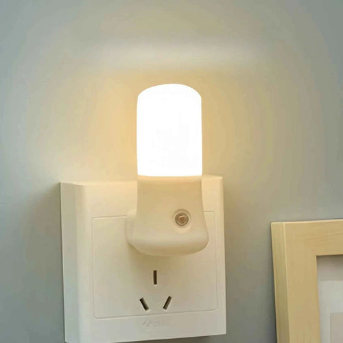 Elegant LED Wall Socket Light - Push Button Night Lamp