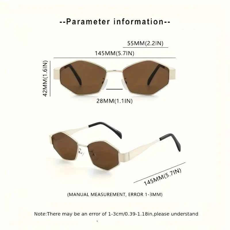 Trendy Rhombus Oval Fashion Glasses Set - 2pcs UV400