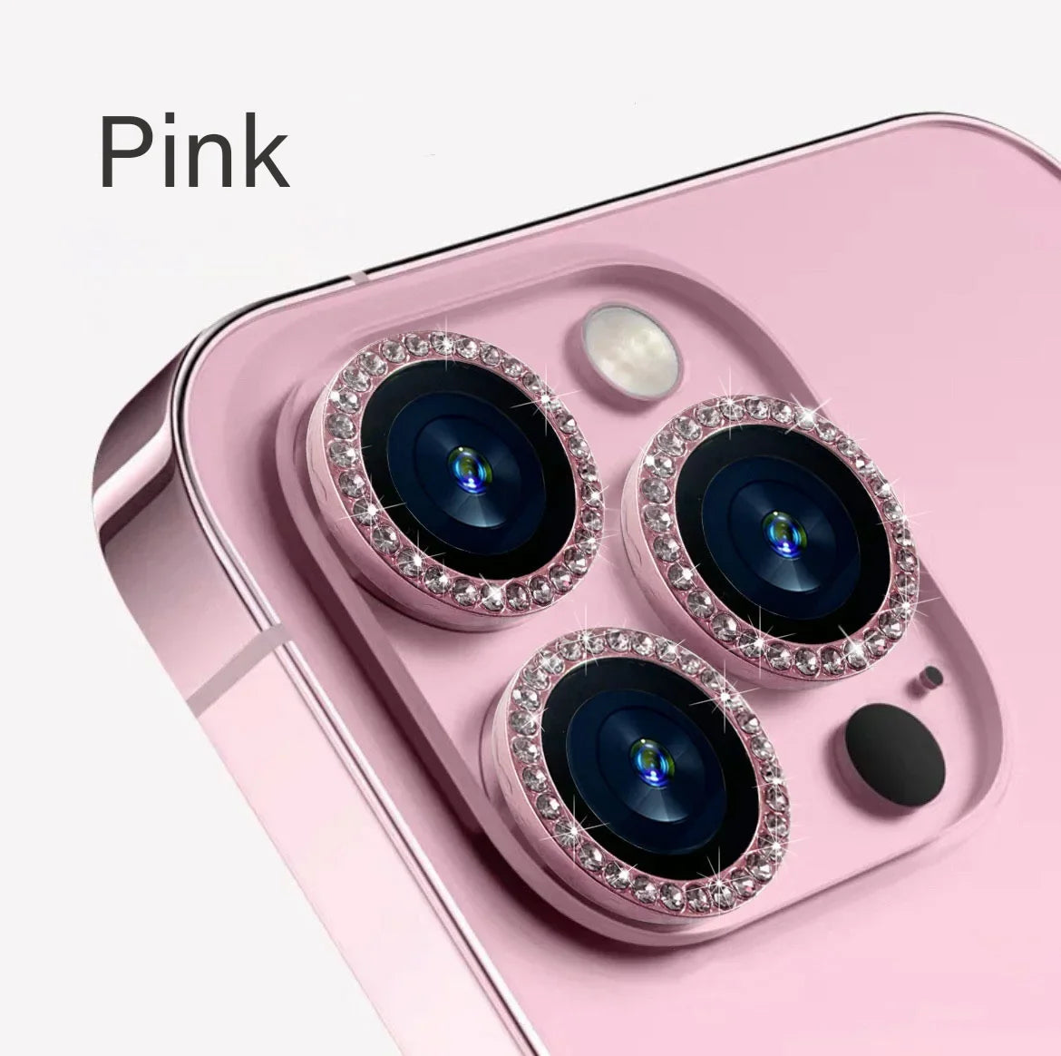 Glitter Camera Lens Protector - 9H Tempered Glass & Metal Ring